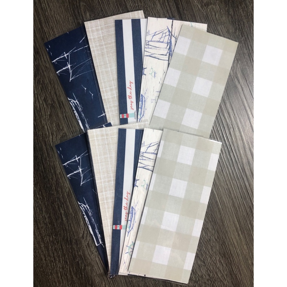 10 “At Sea” Laminated cash envelopes